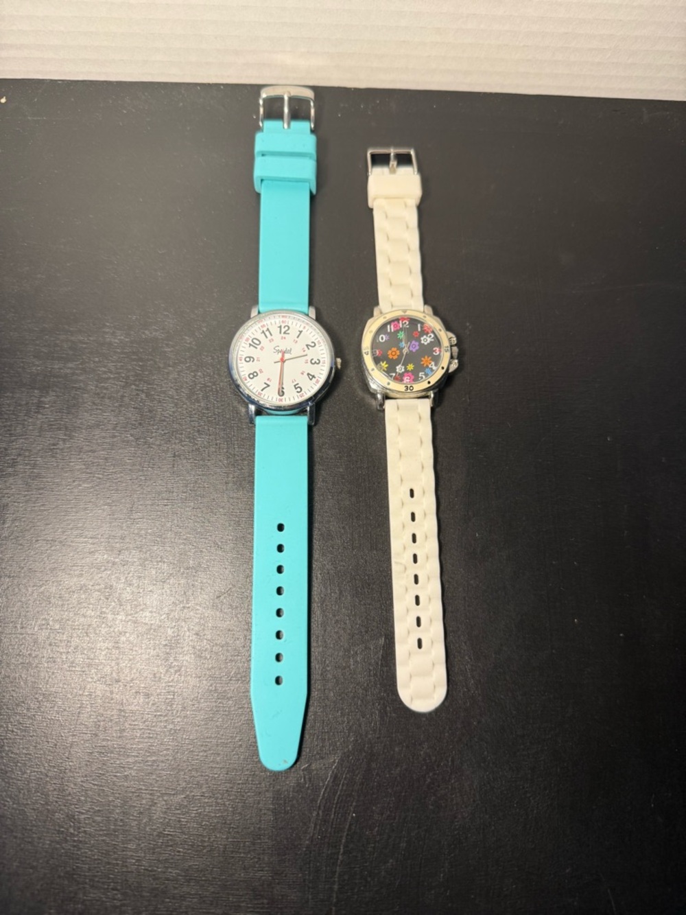 Turquoise Silicone Strap Women's Watch  set of 2